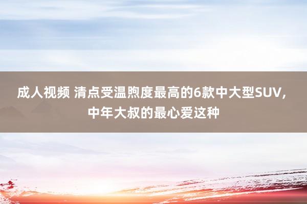 成人视频 清点受温煦度最高的6款中大型SUV， 中年大叔的最心爱这种